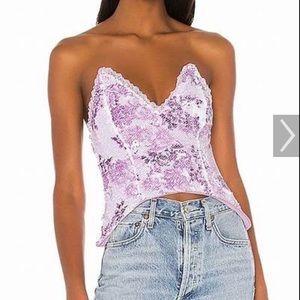 Purple sequin bustier corset h:ours